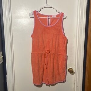 Pink Lily Coral Sleeveless Jumpsuit